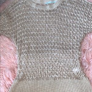 Tan Sweater with gold details
